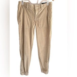 Banana Republic soft beige/tan corduroy utility/jogger pants. Cotton. Size 4.